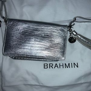 Brahmin Silver Crossbody Wallet